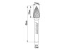 Freza debavurare Tungsten Carbon tip GX &Oslash;10x20 &oslash;6mm RDP thumbnail