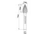 Tungsten Carbide Burr type GX &Oslash;12x25 &oslash;6mm RDP thumbnail