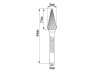 Tungsten Carbide Burr type MX &Oslash;08x17 &oslash;6mm RDP thumbnail