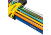 Hex key set 1.5-10 mm, 9 pcs., extra long COLOR TMP thumbnail