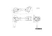Polizor unghiular fără fir 125mm METABO L 18 7-125 2x4,0 Ah thumbnail