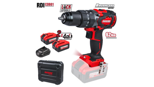 Cordless Brushless Drill 20V 2x4Ah 62Nm BMC RDI-CDB01 image