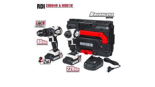 Drill&Impact Driver Brushless RDI-CDB04W&HID01W 2x2Ah Case image
