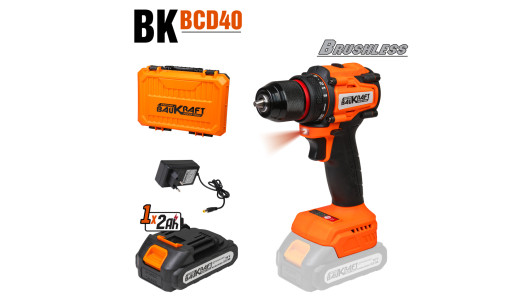 Masina de gaurit si insurubat 18V 2Ah 40Nm BL BK-BCD40 image