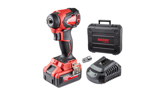 Гайковерт безч 20V 4-ск.4Ah 280Nm 3/8&ldquo; и 1/2"куфар RAIDER INDUSTRIAL RDI-IBW03 image