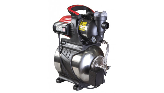 Хидрофор 1200W 1" max 64L/min 3bar 48m Inox+ RAIDER RD-WP1200S image