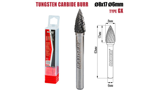 Freza debavurare Tungsten Carbon tip GX &Oslash;08x17 &oslash;6mm RDP image