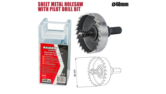 Carota pentru tabla &Oslash;48mm cu pilot HSS image