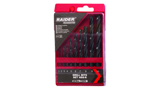 Set burghie 10pcs. &Oslash;1, 2, 3, 4, 5, 6, 7, 8, 9, 10mm HSS-R image