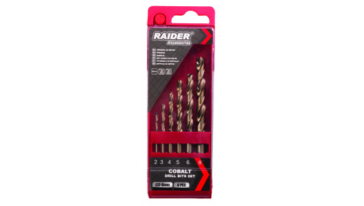 Drill Bits 6pcs. &Oslash;2, 3, 4, 5, 6, 8mm HSS-Co Set image