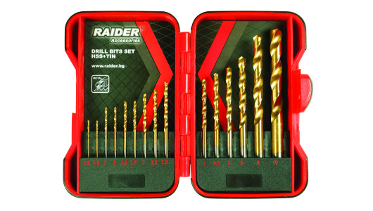 Свредла за метал 15бр. &oslash;1.5-10mm к-т HSS+TIN image