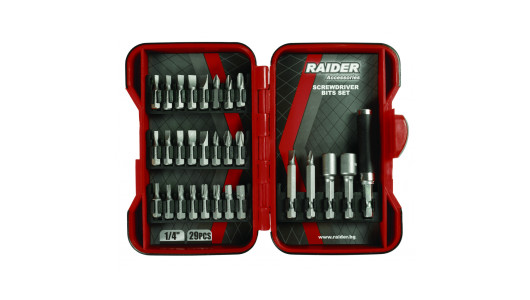 Screwdriver Bits 1/4" 29 pcs. Set RAIDER image