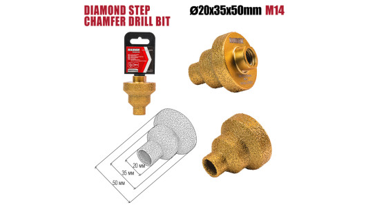Борче абразивнo 3 степено Diamond &Oslash;20-35-50mm x M14 image