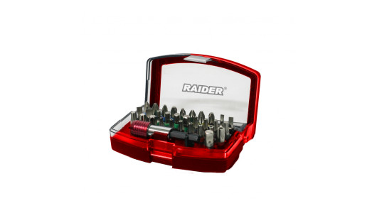 Screwdriver Bits & magnetic holder 1/4" 32 pcs. Set RAIDER image