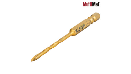 Drill Bit MultiMat 4Cut TIN Hex 1/4" &Oslash;3 mm image