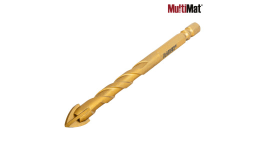 Drill Bit MultiMat 4Cut TIN Hex 1/4" &Oslash;12 mm image
