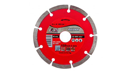 Disc diamantat segmentat DRY 125x22.2mm RD-DD02 image