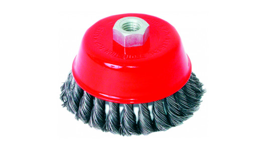 Twist knot wire cup brush &oslash; 75mm for angle grinder image