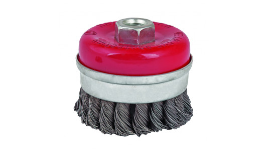 Twist knot wire cup brush &oslash; 75mm heavy duty angleg. image