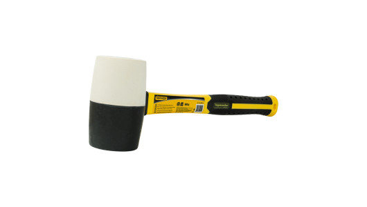 White + Black Rubber Mallet With Fiberglass Handle 680 g TMP image