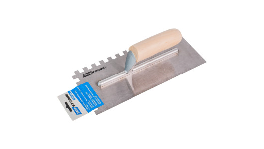 Plastring trowel wood handle 280x120mm with teeth TS image