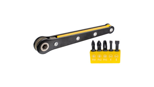 6 pcs. Bit set with ratchet handle image