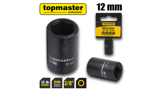Вложка ударна 6 стенна 3/8"х12mm TMP image