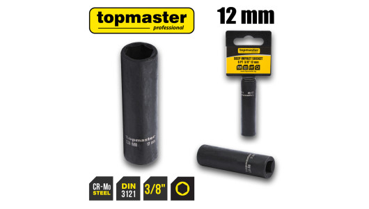 Deep impact socket 3/8" x 12 mm TMP image