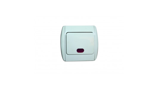 Ключ единичен светещ бял MAKALON MK-SW05 image