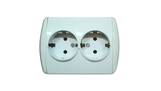 Контакт бял двоен MAKALON MK-SC02 image