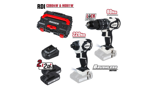 Бормашина & Винтоверт безчеткови RDI-CDB04W&HID01W 2x2AhCase image