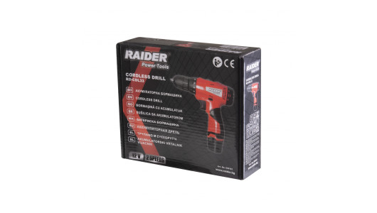 Бормашина акум. 12V 2-ск. 1.5Ah 24Nm RAIDER RD-CDL33 image