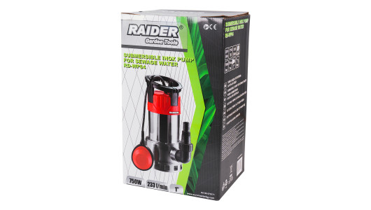 Помпа водна потопяема&nbsp;750W 1" 233L/min 8m INOX RAIDER RD-WP64 image