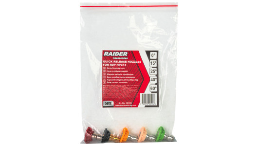 Quick Release Nozzles 0&deg; 15&deg; 25&deg; 40&deg; 60&deg; 5pcs. for RDP-HPC14 image