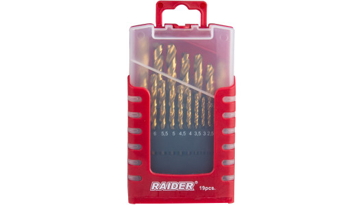 Drill Bits 19pcs. &oslash;1-10mm HSS+TIN Set image