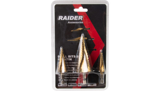 Свредла за ламарина стъпаловидни &Oslash;4-12,4-20,4-32mm Set image