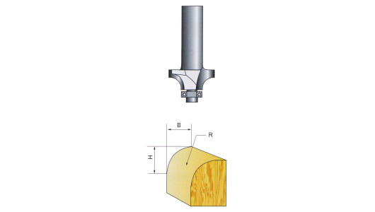 Freza profilata &oslash;17.46mm R2.38mm H6.5mm &oslash;8mm image