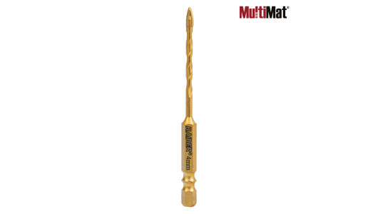 Drill Bit MultiMat 4Cut TIN Hex 1/4" &Oslash;4 mm image