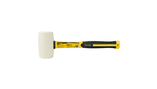 White Rubber Mallet With Fiberglass Handle 680 g TMP image