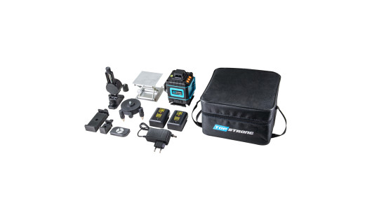 Лазерен нивелир 4D зелен лъч TopStrong image