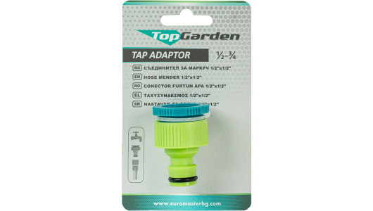 Plastic tap adaptor 1/2"-3/4" TG image