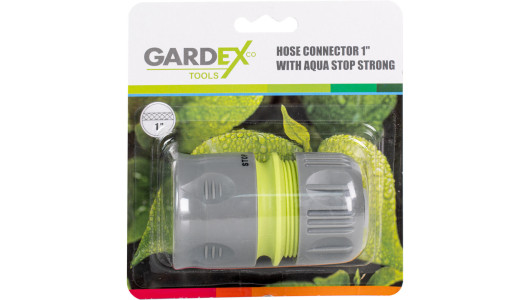 Hose connector 1" with aqua stop STRONG GX image