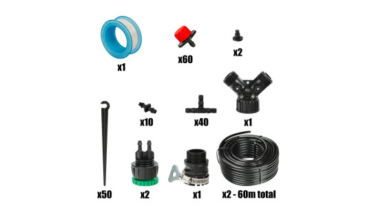 Emitter Drip Irrigation Set 60 m 167x Units HARVEST GX image