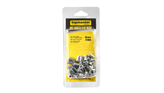 Nut rivets Flat head 4mm 50pcs. TMP image