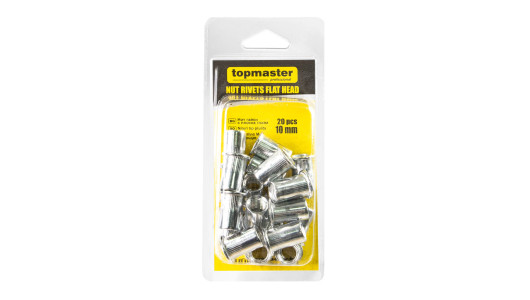 Нит гайки с плоска глава 10mm 20бр. Topmaster Professional image