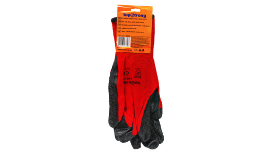 Black latex red base gloves TS image