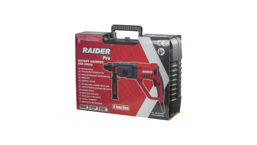 Перфоратор 750W 2.3kg 26mm 4 функции рег. обороти RAIDER PRO RDP-HD05S image