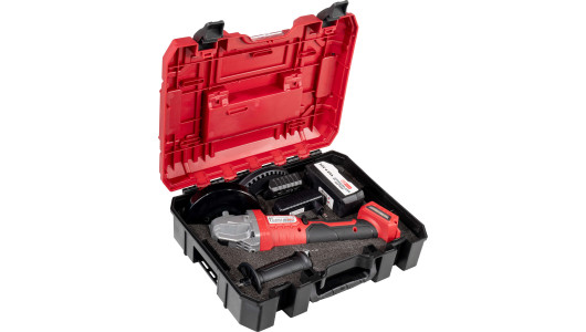 R20 Ъглошлайф акум.безчетков &Oslash;125mm 4Ah в куф. RAIDER PRO RDP-PBAG20Set image