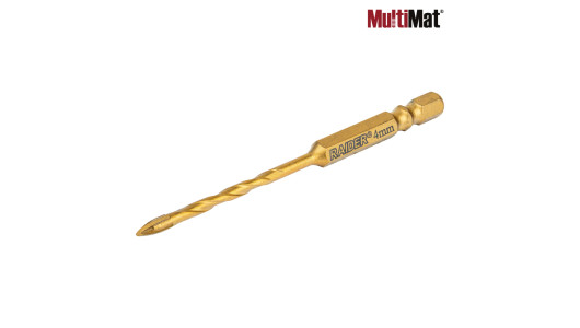 Drill Bit MultiMat 4Cut TIN Hex 1/4" &Oslash;4 mm image