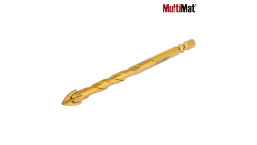 Drill Bit MultiMat 4Cut TIN Hex 1/4" &Oslash;12 mm image